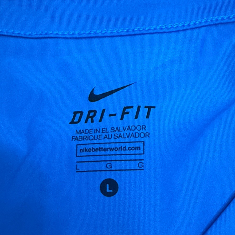 Nike Dri-FIT V-Neck Tops — Blue & Gray - Picture 2 of 5